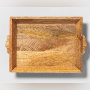 Hearth & Hand with Magnolia Wooden Tray with Beaded Garland